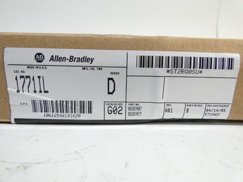 ALLEN BRADLEY 1771-IL SER. D F/W B REV. G02 DATE: 2005 NSFS