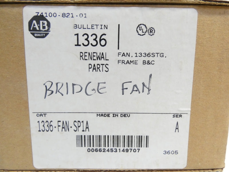 ALLEN BRADLEY 1336-FAN-SP1A SER. A 24V .63A NSMP