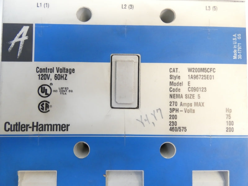 EATON W200M5CFCY4Y7 120V 270A NSMP