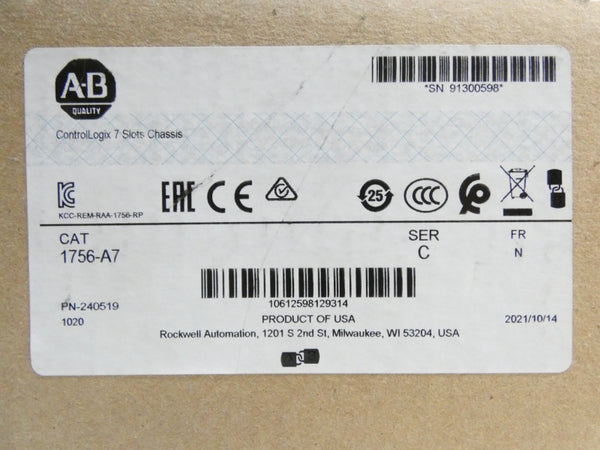 ALLEN BRADLEY 1756-A7 SER. C F/W N DATE: 2021 NSFS