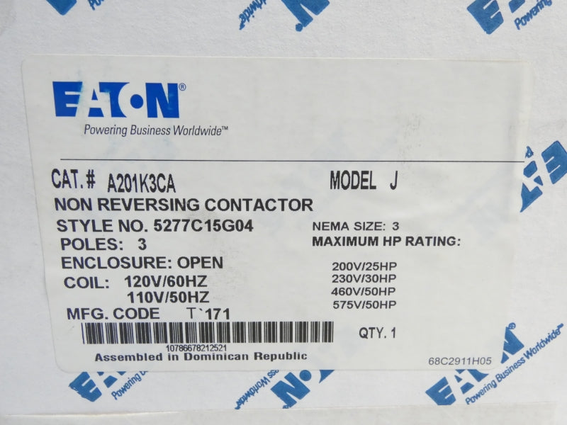 EATON A201K3CA 110/120V NSFS