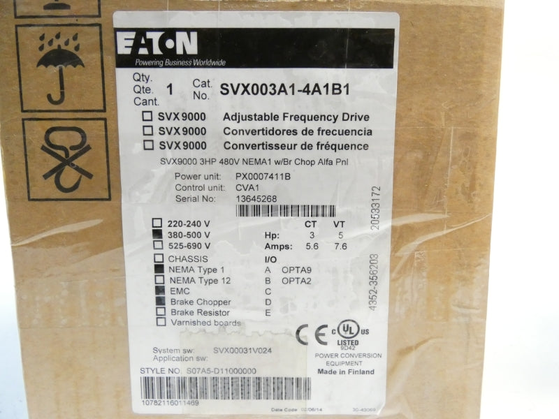 EATON SVX003A1-4A1B1 380-500V 7.6A NSMP