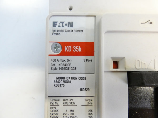 EATON KD3175 SER. C 600VAC 175A NSMP