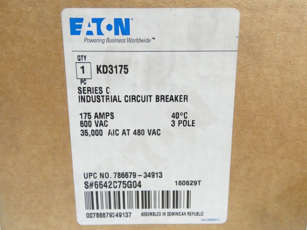 EATON KD3175 SER. C 600VAC 175A NSMP