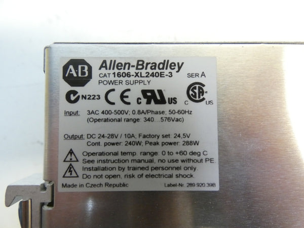 ALLEN BRADLEY 1606-XL240E-3 SER. A 400-500VAC 0.8A NSMP