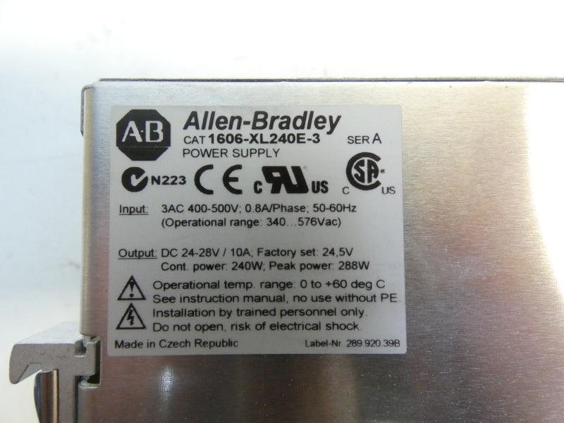 ALLEN BRADLEY 1606-XL240E-3 SER. A 400-500VAC 0.8A NSMP