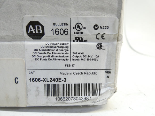 ALLEN BRADLEY 1606-XL240E-3 SER. A 400-500VAC 0.8A NSMP
