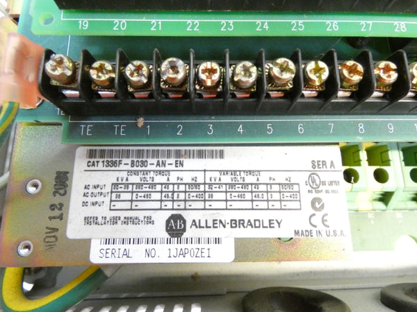 ALLEN BRADLEY 1336F-B030-AN-EN SER. A 380-480V 46A UNMP