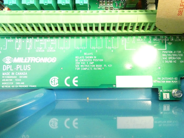 MILLTRONICS DPLPLUS REV. 4.07 250VAC 5A NSMP