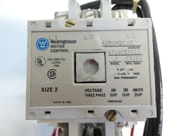 WESTINGHOUSE A250M2CAC 110-120V UNMP