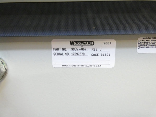 WOODWARD 9905-867 REV. J UNMP