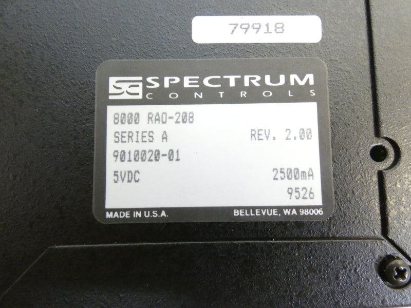 SPECTRUM CONTROLS 8000RAO-208 SER. A REV. 2.00 5VDC NSNP