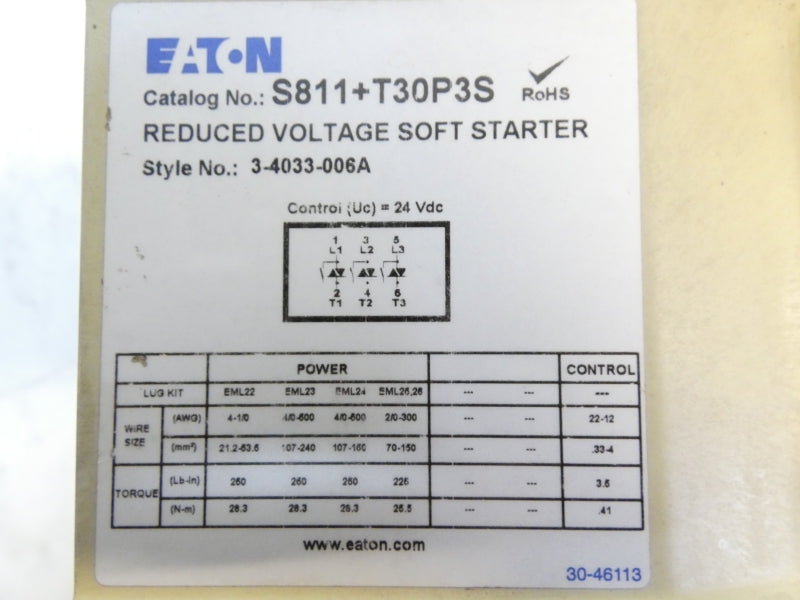 EATON S811+T30P3S 600VAC 304A UNMP