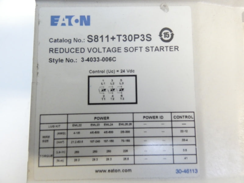 EATON S811+T30P3S 600VAC 304A (AS IS) UNMP