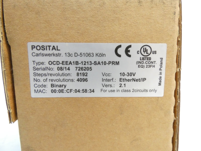 POSITAL OCD-EEA1B-1213-SA10-PRM VER. 2.1 10-30V NSMP