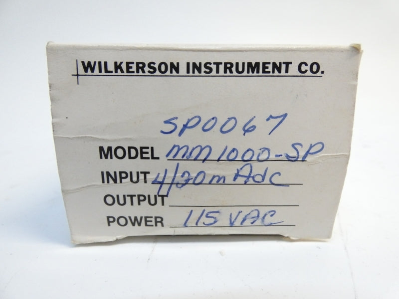 WILKERSON INSTRUMENT MM1000-SP SP0067 115VAC NSMP