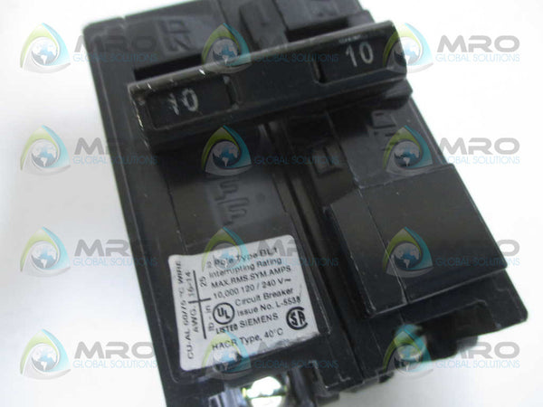 SIEMENS B210 CIRCUIT BREAKER 10A  NSNP