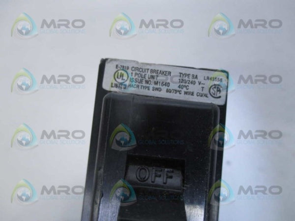CUTLER HAMMER BA120 CIRCUIT BREAKER 20A (AS PICTURED)  UNMP