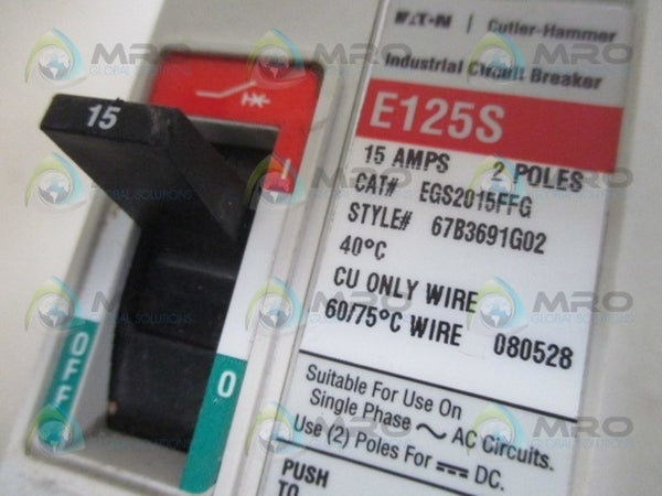CUTLER HAMMER EGS2015FFG CIRCUIT BREAKER 15A  NSNP