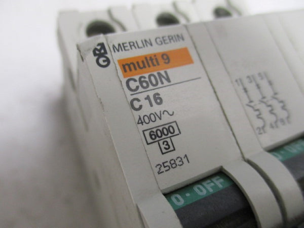 MERLIN GERIN C60N-C16 25831 CIRCUIT BREAKER 16A   UNMP