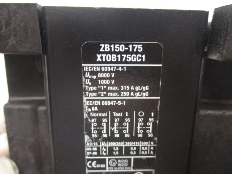 EATON ZB150-175 OVERLOAD RELAY 145-175A  NSMP