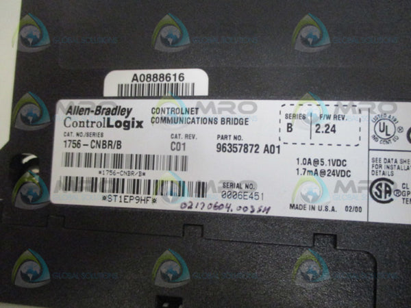 ALLEN BRADLEY 1756-CNBR SER. B F/W 2.24  UNMP