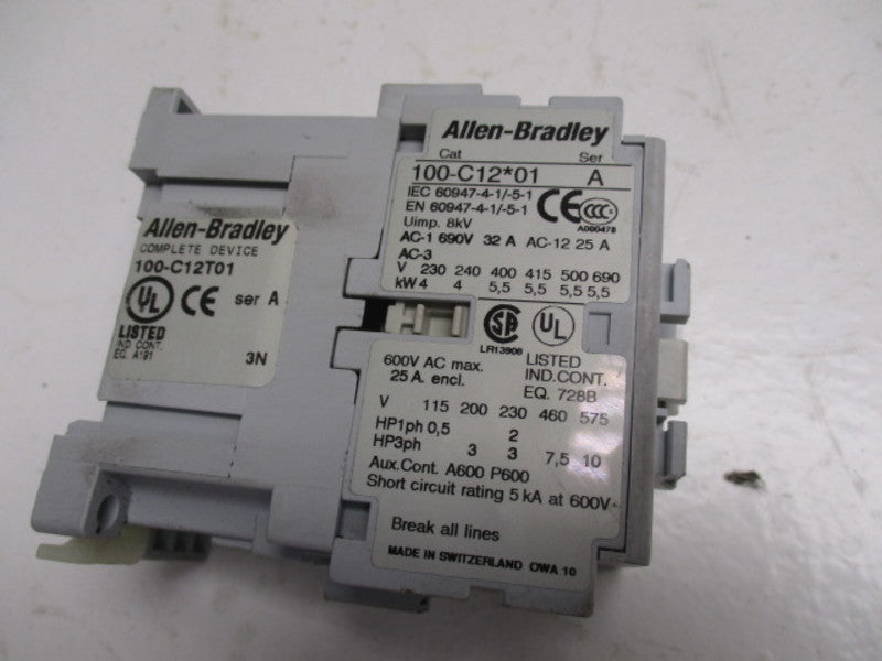 ALLEN BRADLEY 100-C12T01 SER. A  UNMP