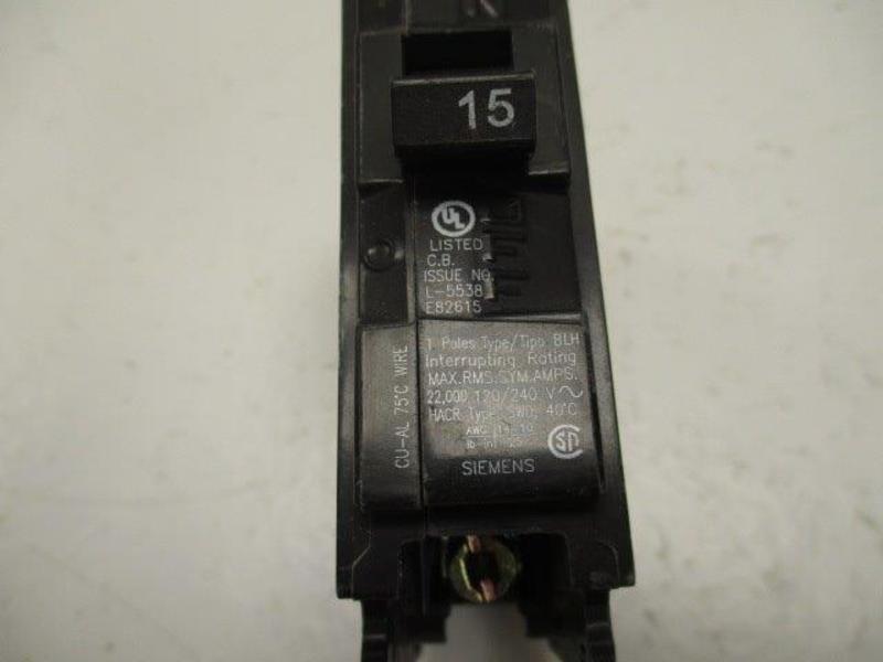 SIEMENS B115H CIRCUIT BREAKER 15A  UNMP