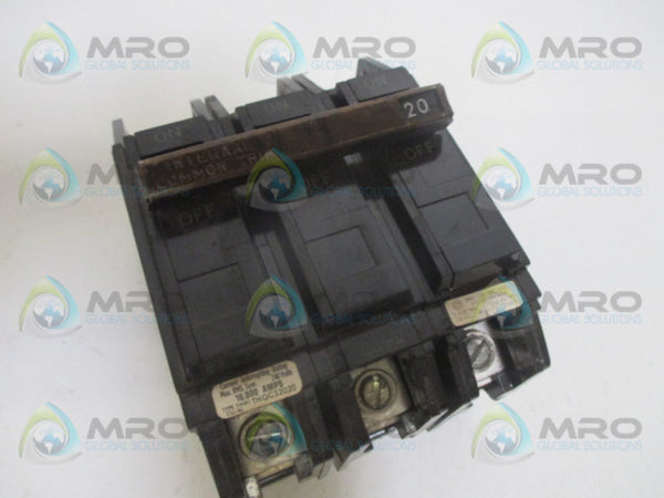 GENERAL ELECTRIC THQC32020 CIRCUIT BREAKER 20A  UNMP