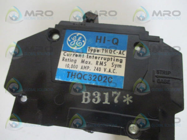 GENERAL ELECTRIC THQC32020 CIRCUIT BREAKER 20A  UNMP