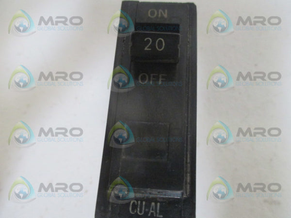 GENERAL ELECTRIC TQL-AC120 CIRCUIT BREAKER 20A  UNMP