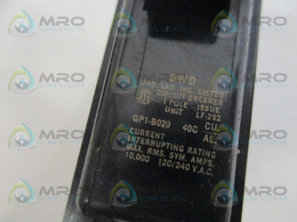 ITE QP1B020 CIRCUIT BREAKER 20A  UNMP