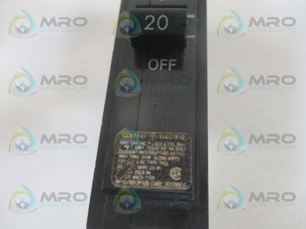 GENRAL ELECTRIC THQL1120 CIRCUIT BREAKER 20A  UNMP