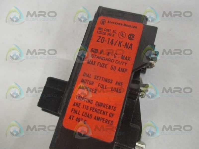 KLOCKNER MOELLER Z0-14/K-NA BIMETAL RELAY 10-14A  NSMP