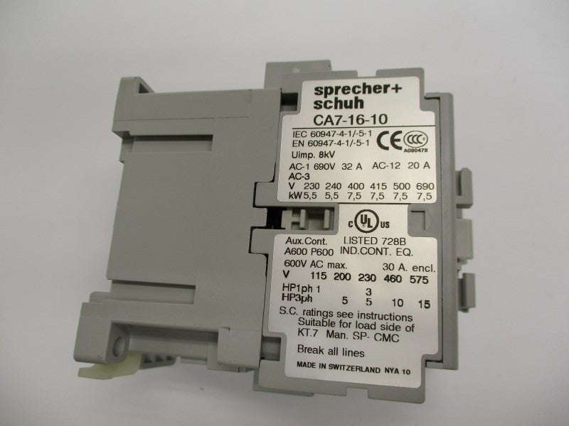 SPRECHER+SCHUH CA7-16-10 110/120V NSMP