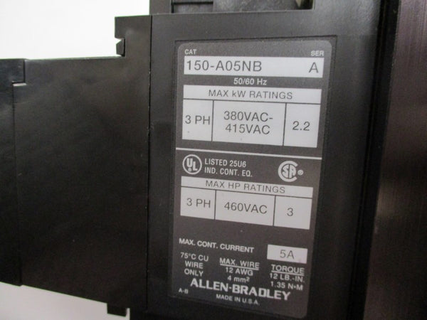 ALLEN BRADLEY 150-A05NB SER. A UNMP