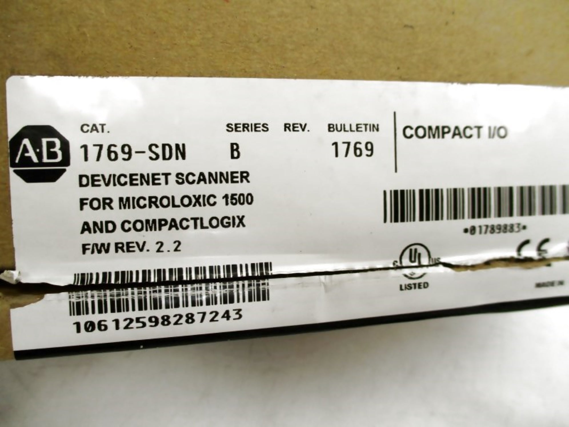 ALLEN BRADLEY 1769-SDN SER. B F/W 2.2 24VDC 0.44A NSMP
