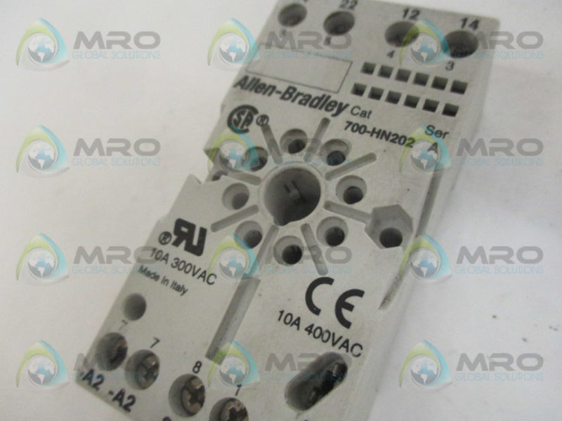 ALLEN BRADLEY 700-HN202 SER. A RELAY SOCKET  UNMP