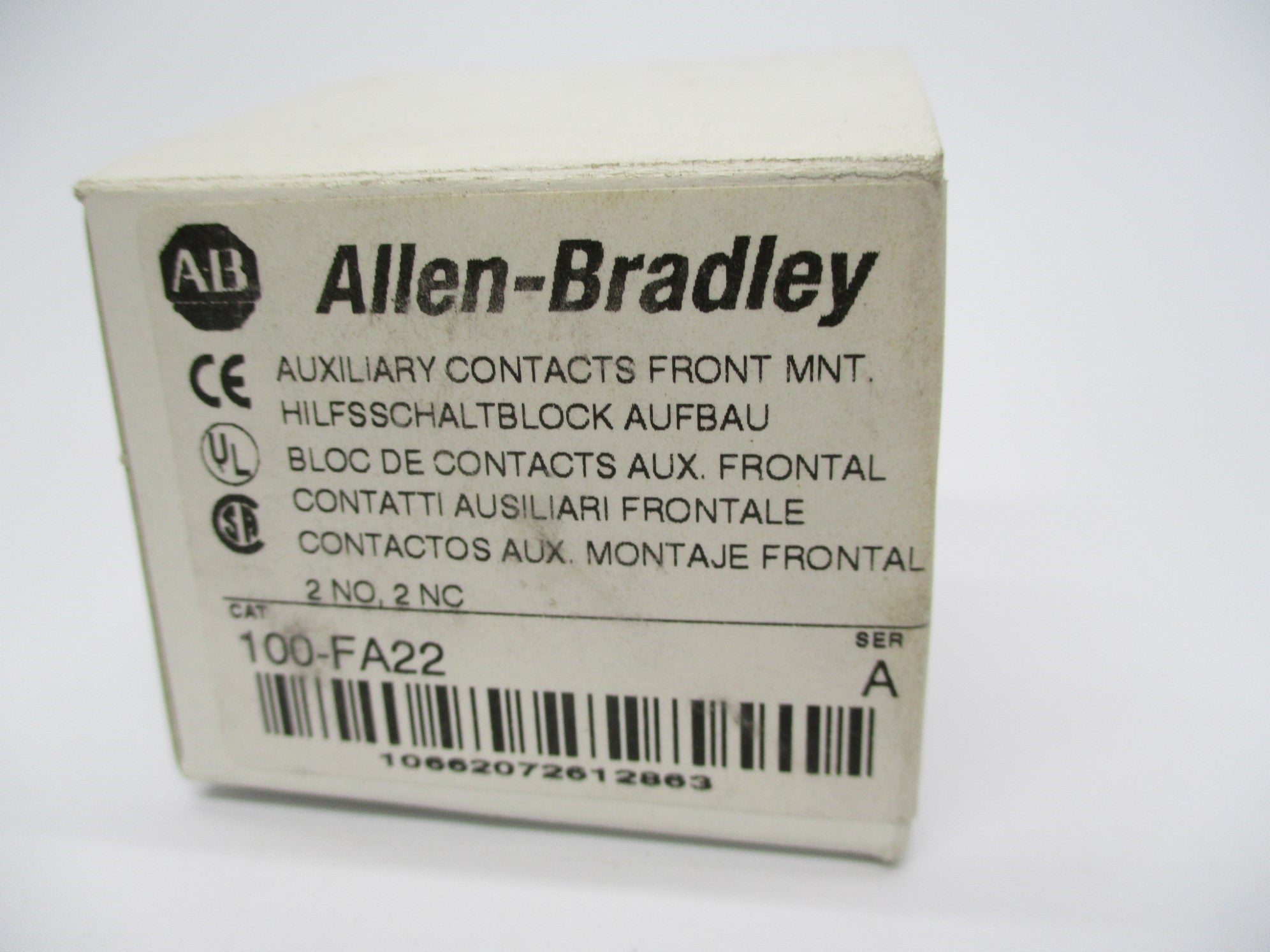 ALLEN BRADLEY 100-FA22 SER. A 600VAC 10A (WH) NSMP