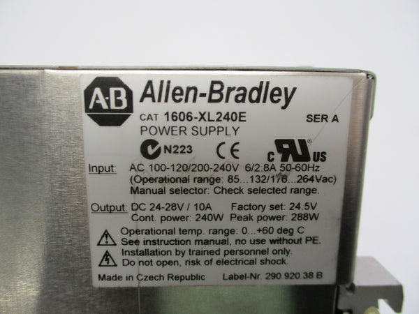 ALLEN BRADLEY 1606-XL240E SER. A 100-120/200-240VAC 6/2.8A UNMP