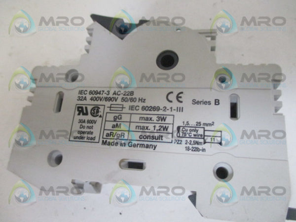 ALLEN BRADLEY 1492-FB1M30-L SER. B FUSE HOLDER 30A UNMP