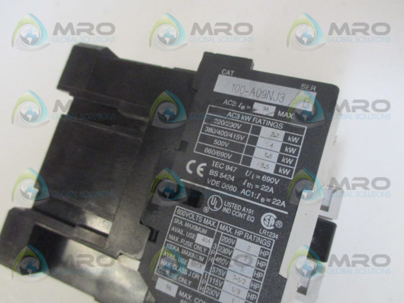 ALLEN BRADLEY 100-A09NJ3 SER. B CONTACTOR 24V  UNMP