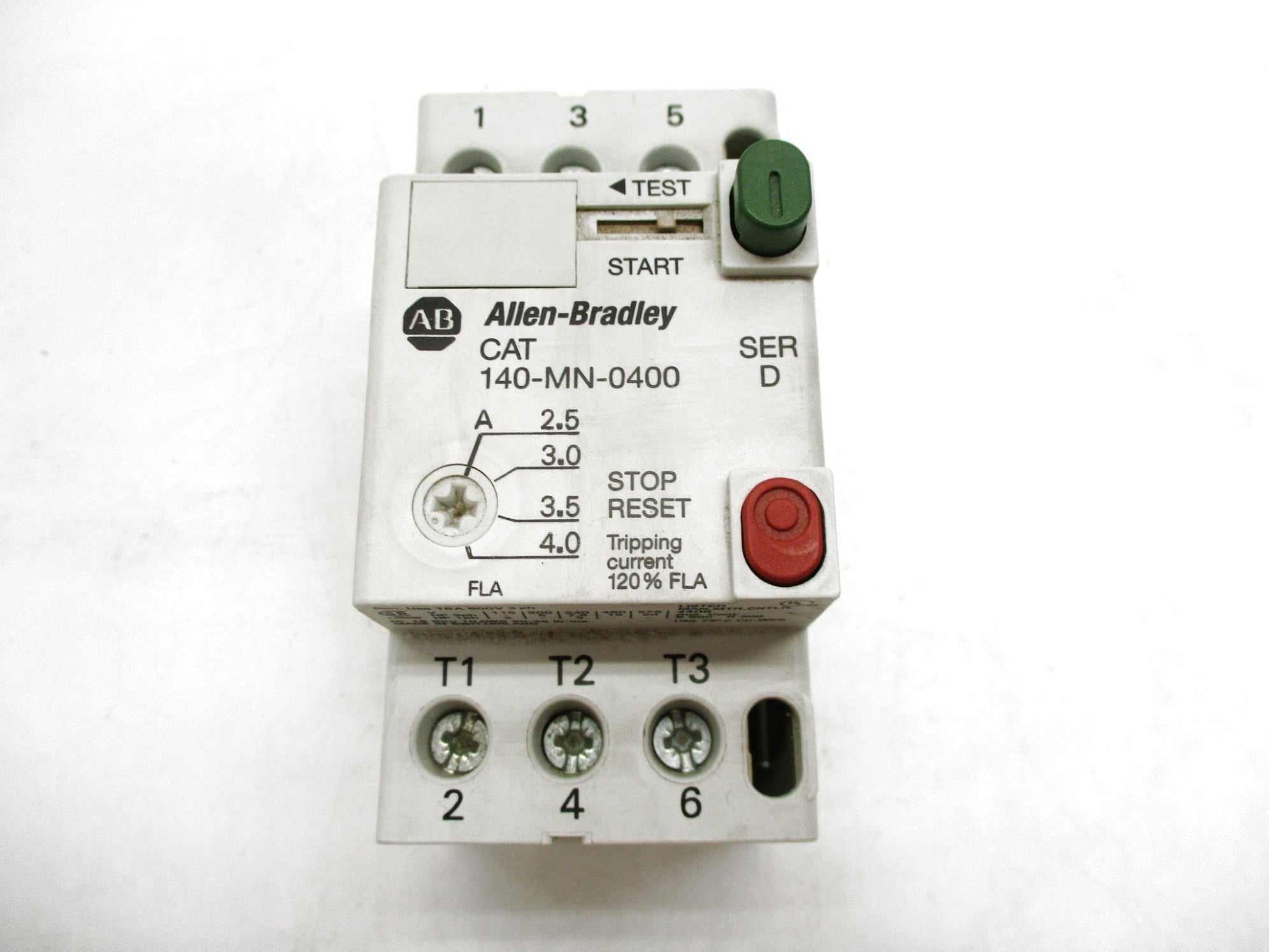 ALLEN BRADLEY 140-MN-0400 SER. D 690V 2.5-4.0A (BR/WH) NSMP
