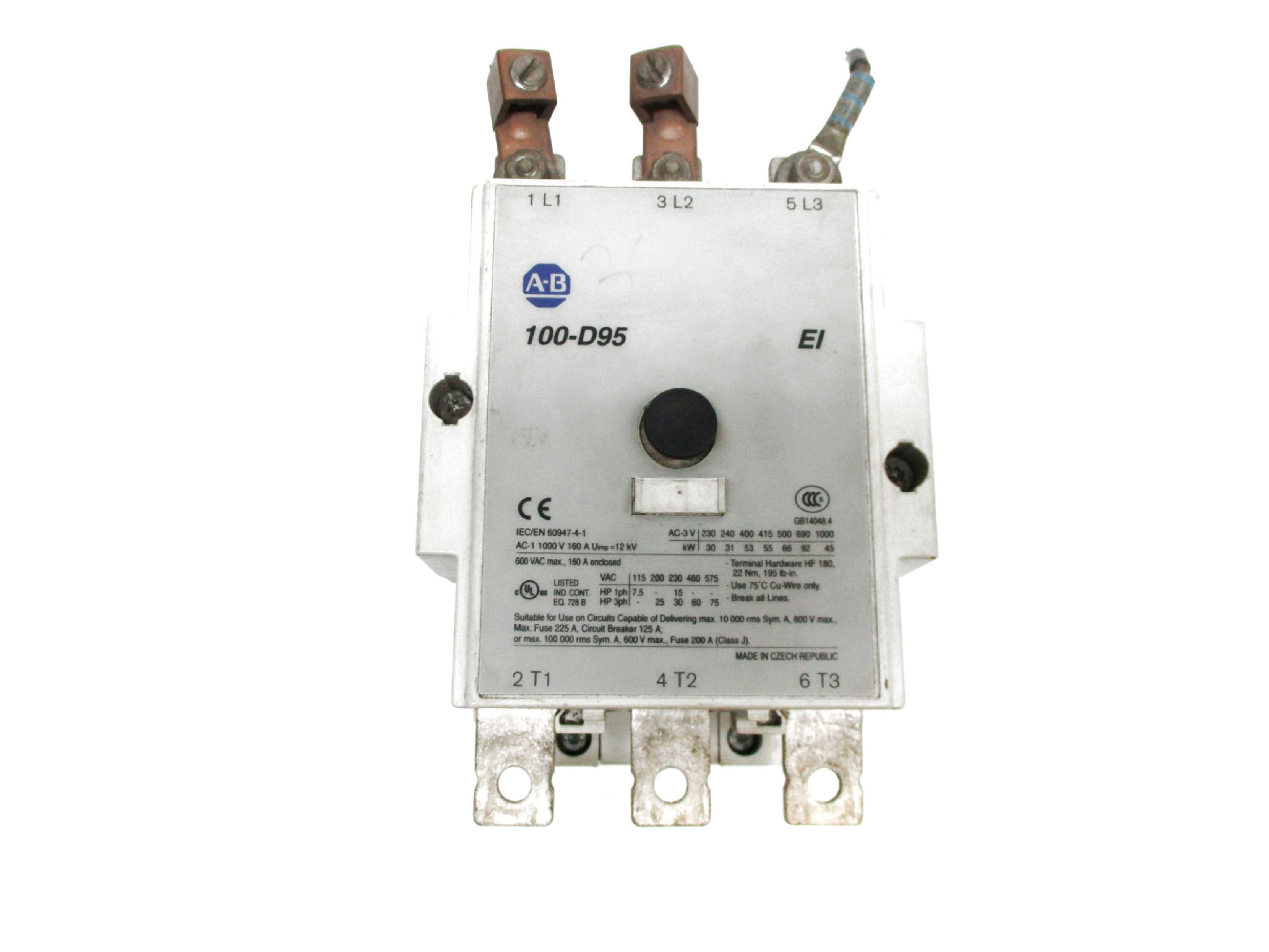ALLEN BRADLEY 100-D95EZA11 SER. B 200-255VDC UNMP