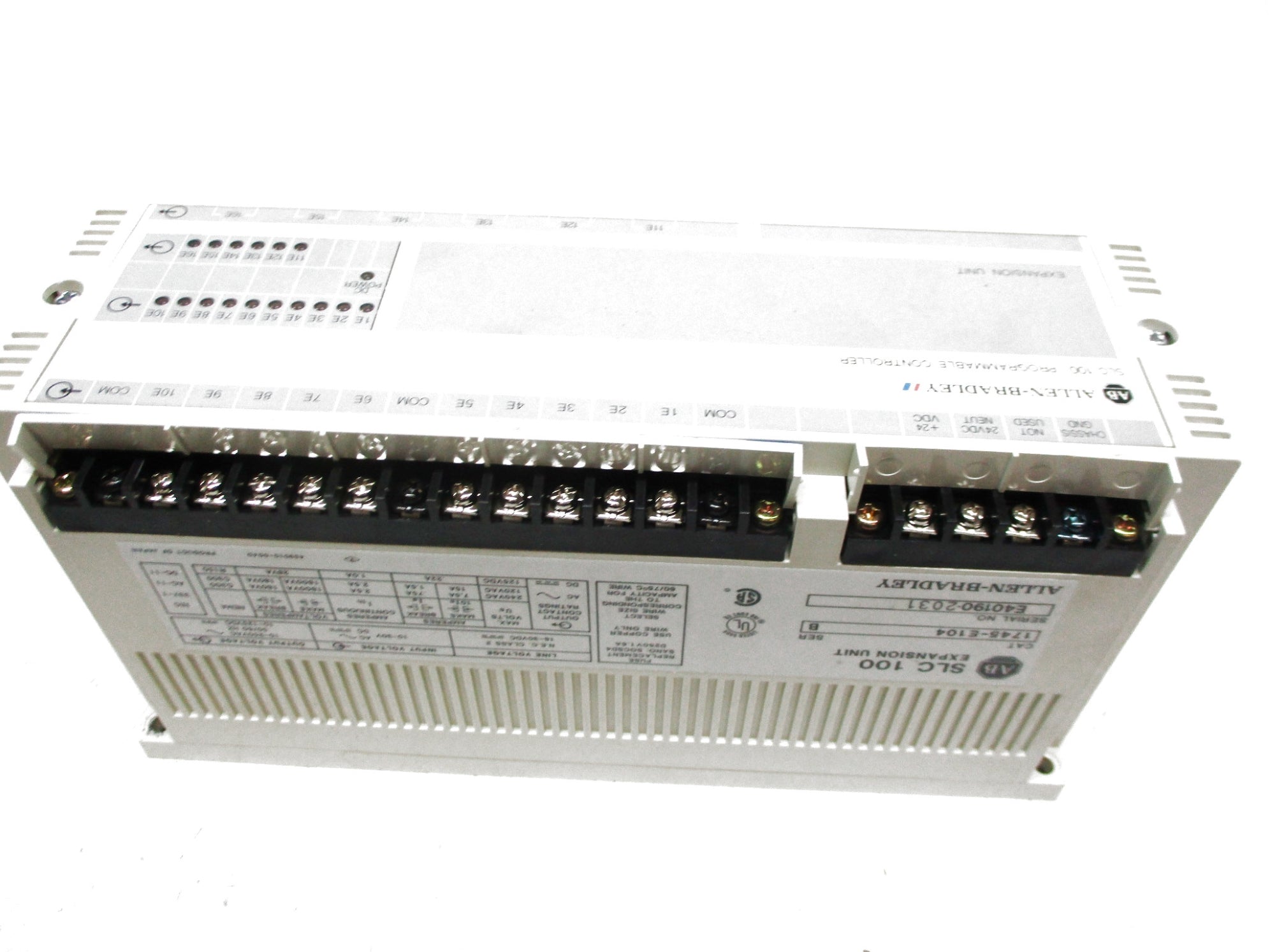 ALLEN BRADLEY 1745-E104 SER. B 10-30VAC/DC 15A UNMP