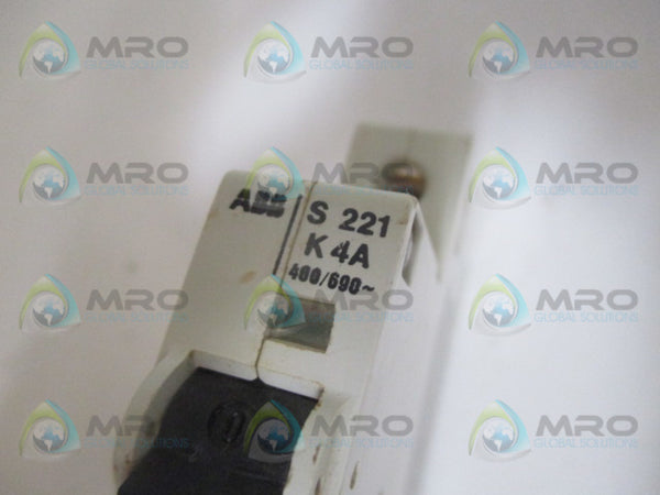 ABB S221K4A CIRCUIT BREAKER K4A 400/690V UNMP