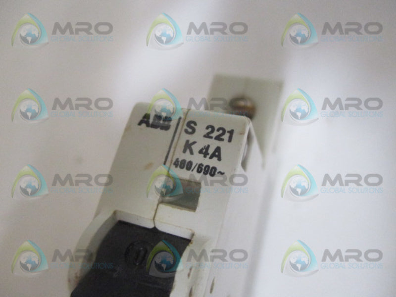 ABB S221K4A CIRCUIT BREAKER K4A 400/690V UNMP