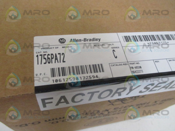 ALLEN BRADLEY 1756-PA72 SER. C DATE: 2010  NSFS