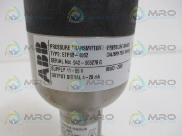 ABB ETP80-4862 PRESSURE TRANSMITTER UNMP