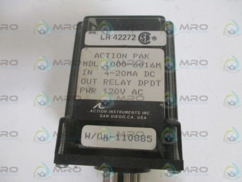 ACTION PAC 1000-6016M RELAY 120VAC UNMP